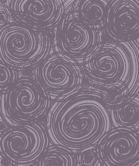 Abstraction Many Hypnotic Cute Burgundy Swirls On Gray Pink Background