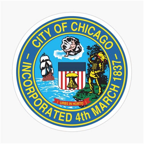 Seal Of Chicago Sticker By Alma Studio Coloring Stickers Chicago