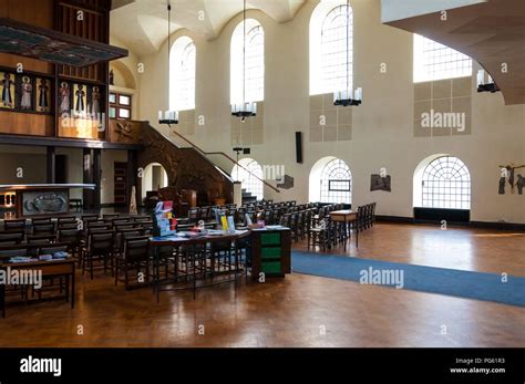 The interior with pews and the altar of St. Matthew's Church in ...