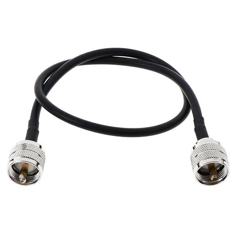 50cm uhf pl259 conectores macho à tomada macho coaxial trança jumper