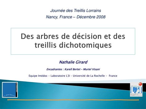 PPT Des arbres de décision et des treillis dichotomiques PowerPoint