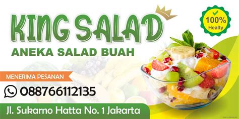 template banner salad buah king salad masvian