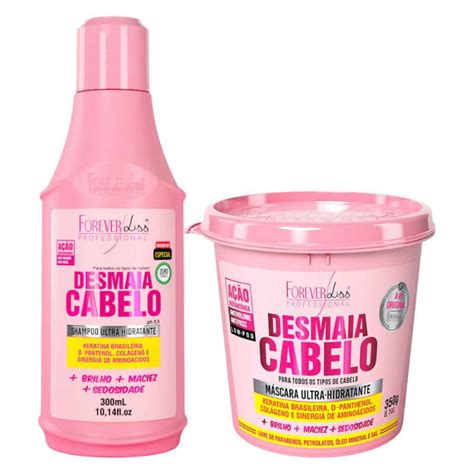 Forever Liss Kit Desmaia Cabelo Shampoo 300ml Máscara Ultra Hidratante