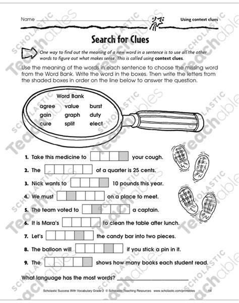 Context Clues 3rd Grade Worksheets Printable And Enjoyable Learning