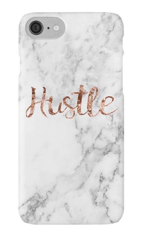 Hustle Rose Gold Marble Phone Case By Peggieprints On Redbubble Rose Gold Phone Case Gold