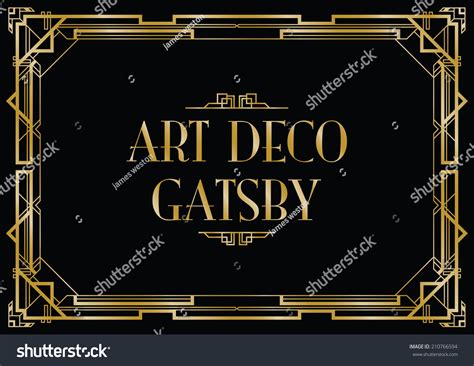 Gatsby Art Deco Background Stock Vector (Royalty Free) 210766594 ...