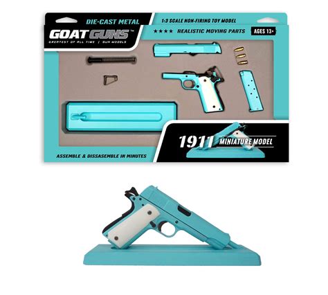 Buy Goats Miniature 1911 Historical Model Tiffany Blue | 1:2.5 Scale Diecast Metal Build Kit ...