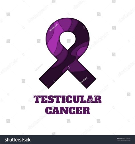 Testicular Cancer Awareness Poster Purple Royalty Free Stock Vector