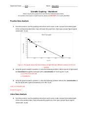 Worksheet Scientific Graphing Biolab Docx Experiment Date