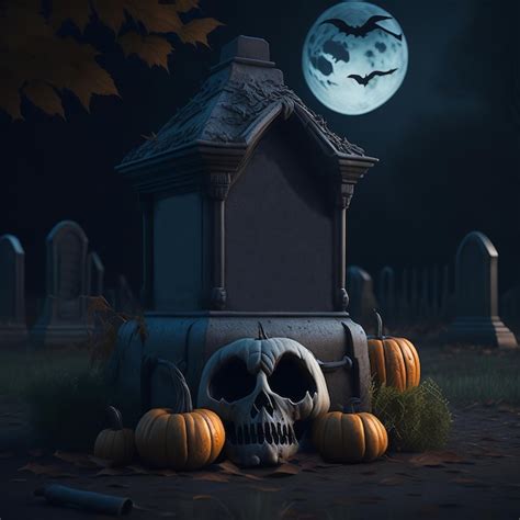 Premium AI Image | Photo Halloween With Creepy Grave