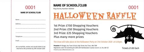 Halloween Bat Raffle Tickets Raffle Tickets Online