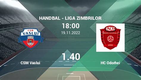 CSM Vaslui Vs HC Odorhei Ponturi Pariuri Handbal Liga