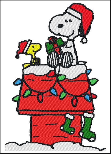 Snoopy House Embroidery Design Christmas X Machine Embroidery