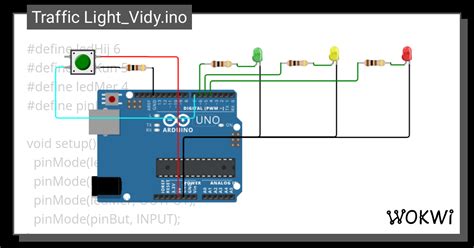 Traffic Light Vidy Ino Wokwi ESP32 STM32 Arduino Simulator