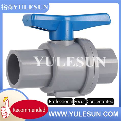 Pvc Two Pieces Ball Valve Plastic Pcs Pvc Ball Valve With Blue Abs