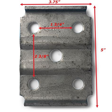 Galvanized Leaf Spring U Bolt Plate For 2 38 Inch Diameter