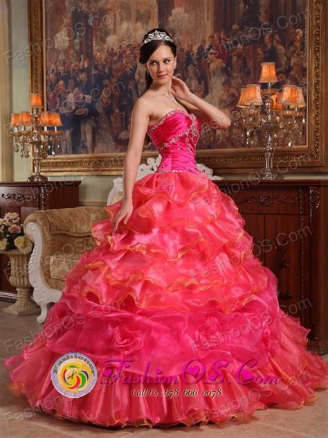 Mayari Cuba Elegant Hot Pink Sweet Sixteen Dress Sweetheart Beaded