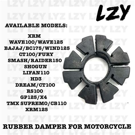 Rubber Damper Xrm Wave Bajaj Bc Ct Smash Lifan Rs Tmx Fury