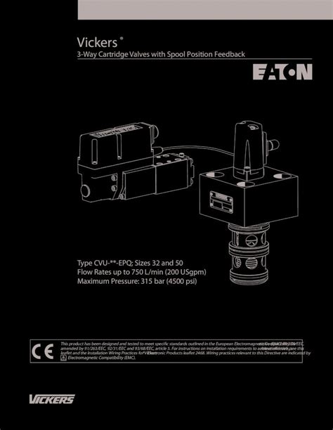 PDF Vickers S G MorrisThe EPQ Series 3 Port Cartridge Valves Are