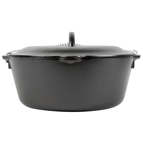 Lodge L Do Qt Pre Seasoned Cast Iron Dutch Oven With Spiral Bail