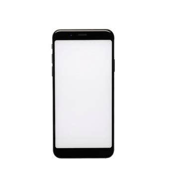 White Black Smartphone With Isolated Screen Above Wooden Desk With