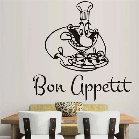 Chef Wall Vinyl Decal Chef Restaurant Cook Kitchen Decor Removable