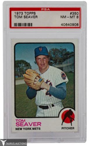 Topps New York Mets Hof Tom Seaver Baseball Card Psa Nm Mt