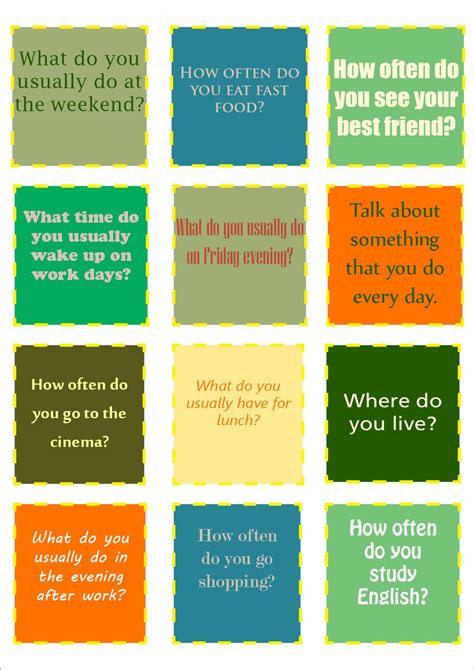 Conversation Topic Cards Printable For Kids - Tedy Printable Activities