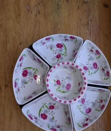 Менажница фарфоровая, 6 секций, крутящаяся, новая | Festima.Ru ...