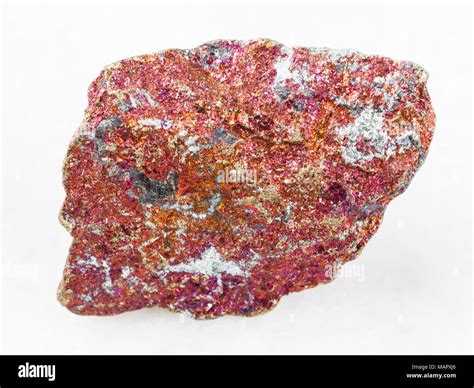 Macro Shooting Of Natural Mineral Rock Specimen Raw Red Chalcopyrite