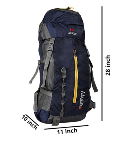 Unistar Blue Trekking Rucksack Bag Number Of Compartments At Rs