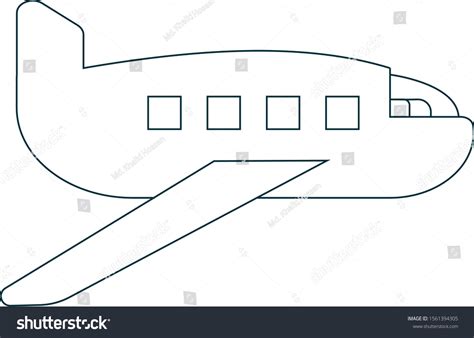 Airplane Icon Plane Sign Vector Image Stock Vector (Royalty Free ...