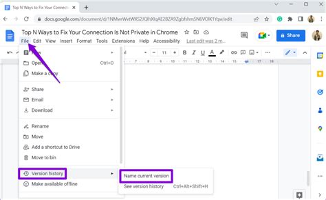 How To View And Manage Version History In Google Docs Guiding Tech