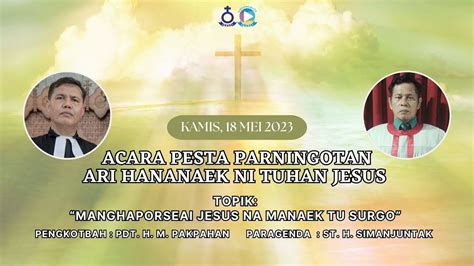 Ibadah Pesta Parningotan Ari Hananaek Ni Tuhan Jesus Mei Hkbp