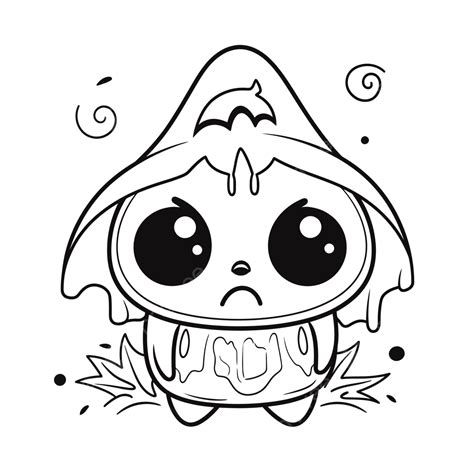 Coloring Pages For Kids Of Scary Monster Outline Sketch Drawing Vector