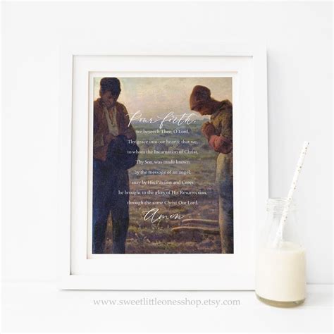 X The Angelus Prayer On Millet Painting Print Wall Art Pour Etsy