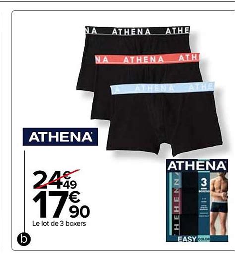 Promo Le Lot De Boxers Athena Chez Carrefour Icatalogue Fr