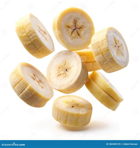 Flying Banana Peels Isolated On White Background Royalty-Free Stock