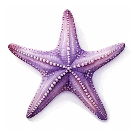 Premium Ai Image Purple Starfish With White Dots On Its Body And A