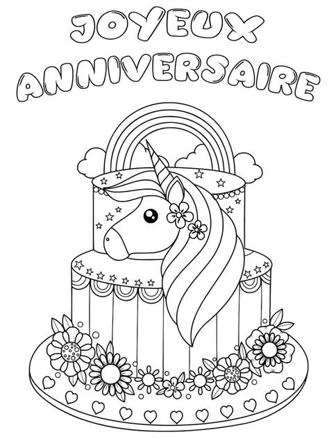 Joyeux Anniversaire Avec Licorne