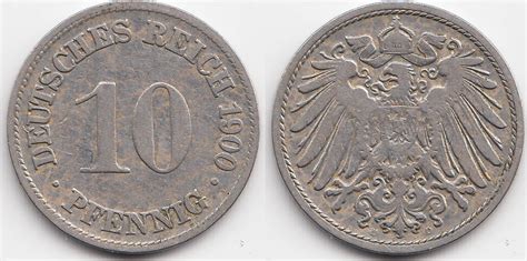 Kaiserreich Pfennig D Gro Er Adler Kupfer Nickel Knapp Sehr