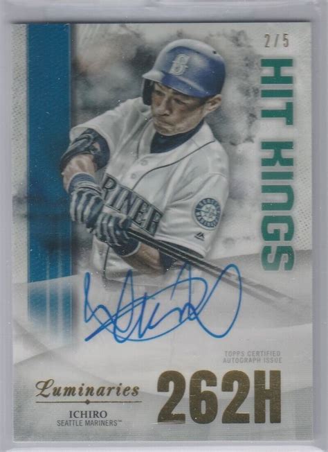 2019 Topps Luminaries Baseball Hit Kings Autographed Card HK I Ichiro