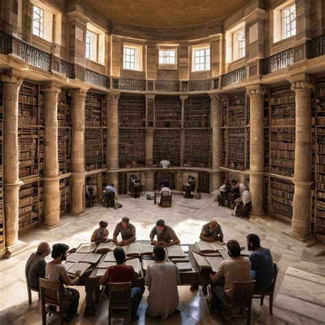 Ancient alexandria library and people by Autentica Media - Playground