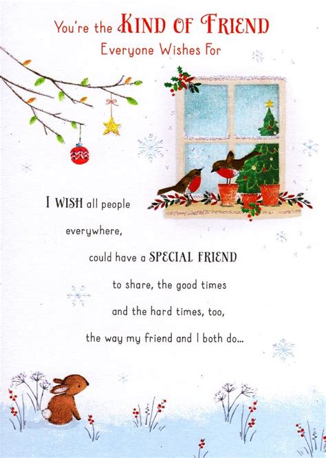 Traditional Christmas Friendship Greeting Card Cards Love Kates