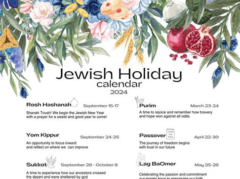 Jewish Calendar Pdf In Jewish Holiday Calendar