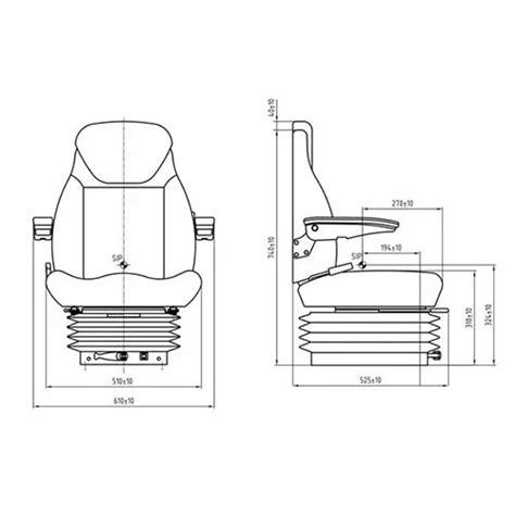 Asiento textil suspensión mecánica Agrorepuestos