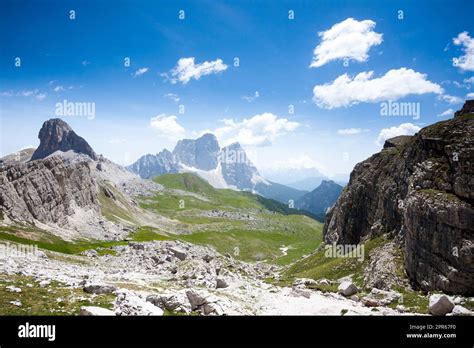 Dolomites Range Landscape Pelmo Mount View Stock Photo Alamy