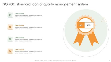 ISO 9001 Standard Icon Of Quality Management System Mockup PDF