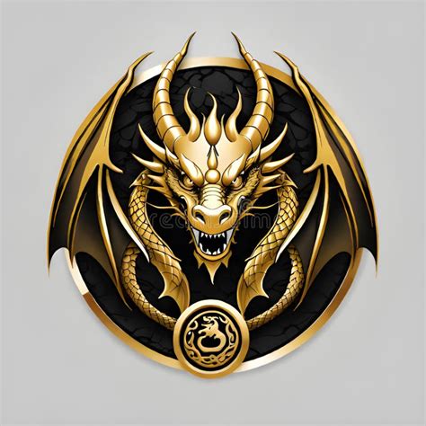 Illustration of Golden Dragon Logo Stock Illustration - Illustration of ...