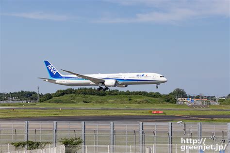 成田で飛行機～ana B787 10や！ Mgt Greenjet 飛行機撮影記